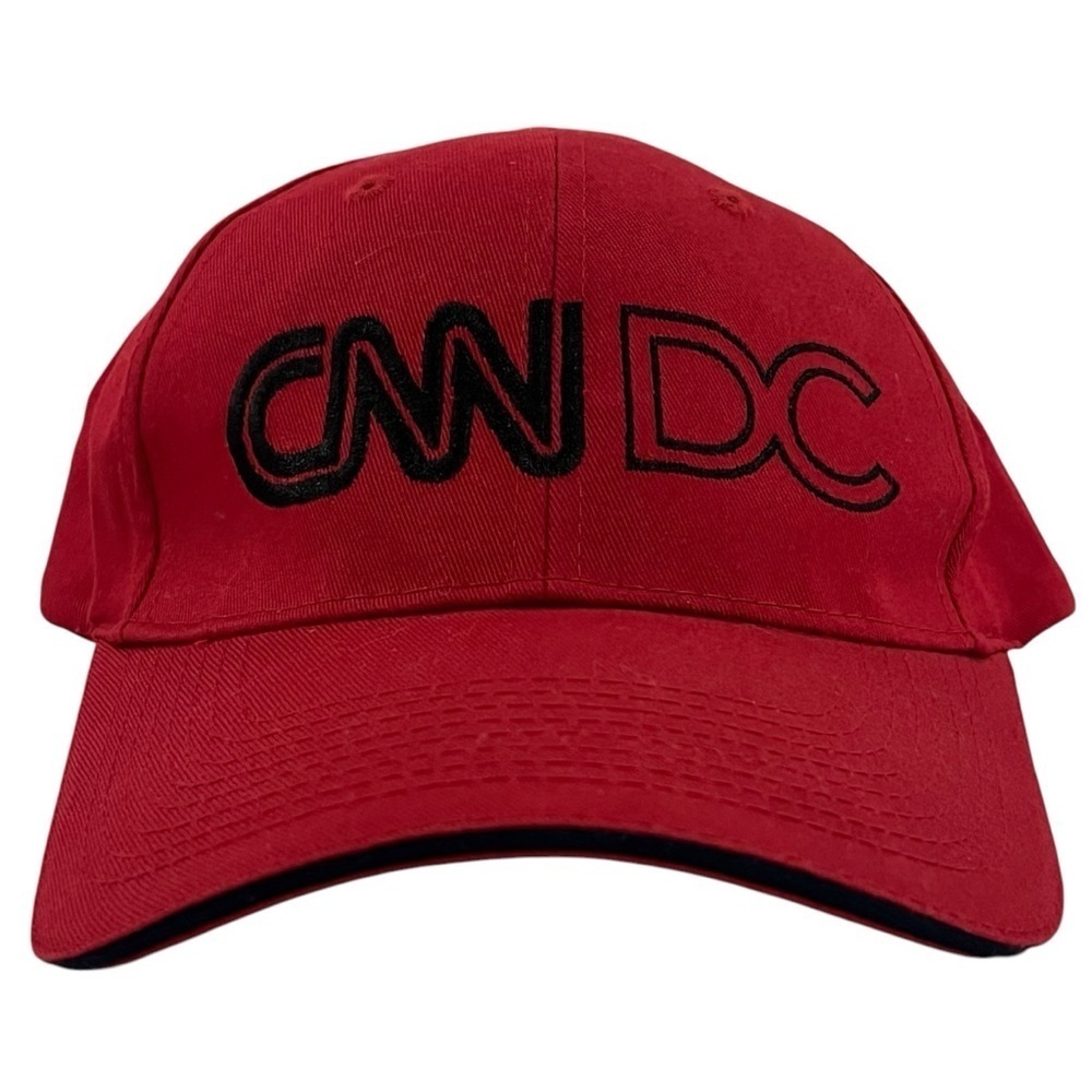 Port & Company's "CNN DC" Adjustable Red & Black Ball Cap